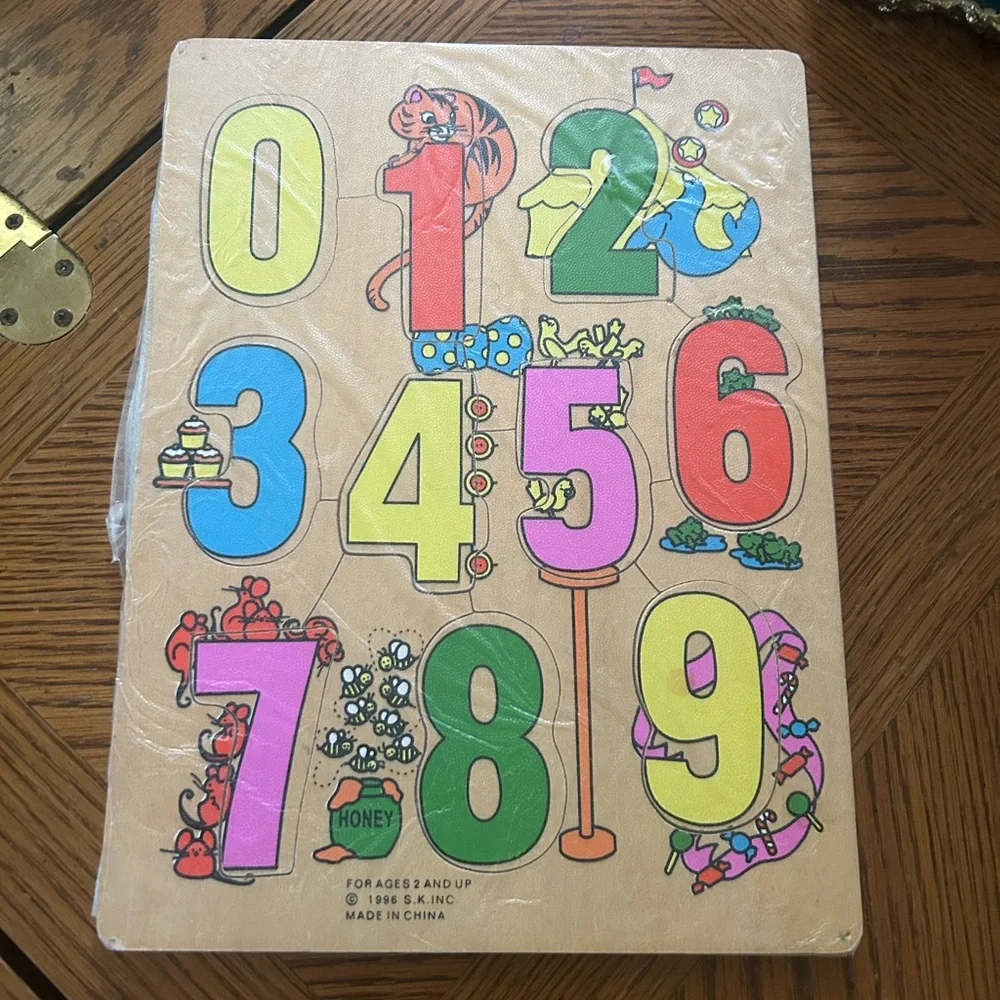 Colorful Number Puzzle Board for Kids